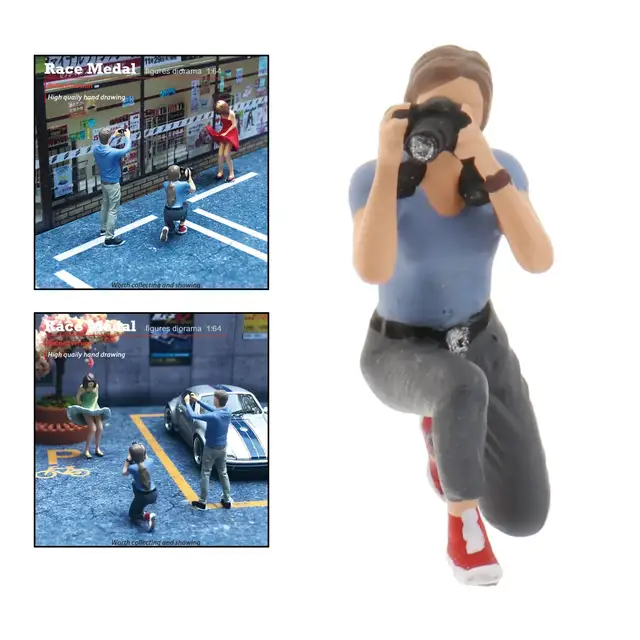 1/64 Scale Miniature Scene People Men Action Figure Scenario Character for Diorama Train Layout DIY Set 4