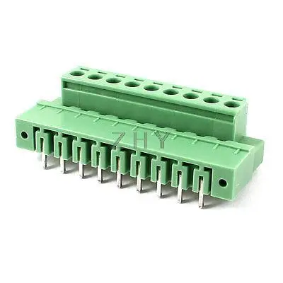 

Pair AC 300V 10A 5.08mm Pitch 9 Pin Screw Pluggable Terminal Block