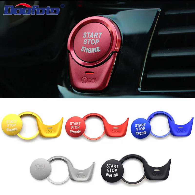 

Doofoto Car Start Stop OFF Button Cover Ring For BMW X3 X4 X5 X6 5 6 7 Series Car Accessories Styling Interior Sticker