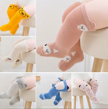 

Winter New Toddler Baby Girls Shorts Socks Cute Animals Socks Soft Cotton Knee High Girls Sock Floral Cute Children Socks Shorts