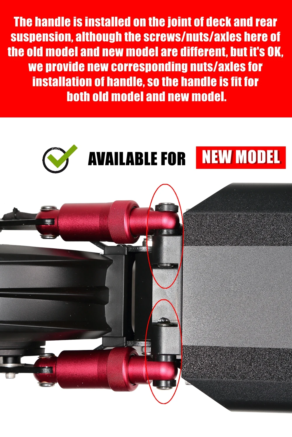 Description Picture 2 of itemRear Handle Only Fit For Zero 8 Grace 8 Electric Scooter Macury Original Official Accessory Set