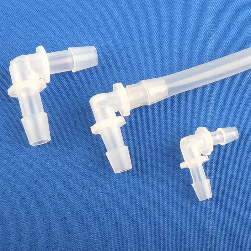 Food Grade PP Equal Elbow Connectors 4-20mm 5-200pcs Fish Tank Pipe Joints Garden Water Connector Air Pump Tube Hose Connectors