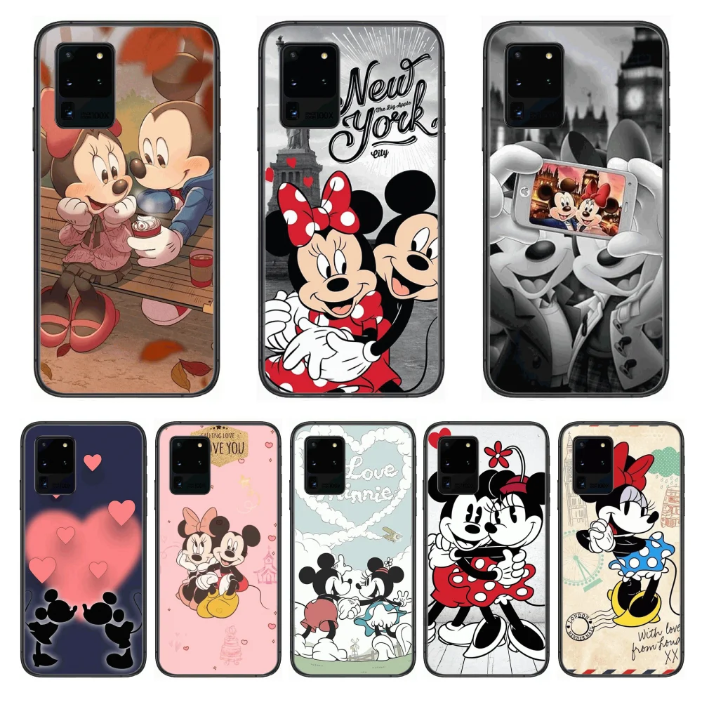 Чехол для телефона disney с Микки Маусом SamSung Galaxy S 6 7 8 9 10 20 Plus Edge E 5G Lite Ультра черный