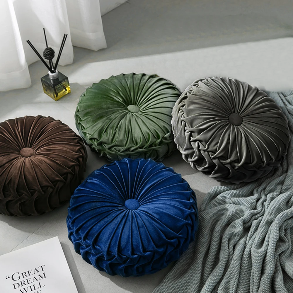 

Round Seat Cushion Tatami Pumpkin Shape Cushion Throw Pillow Decorative Bed Pillow Thickening Chair Cushion For Sofa Office
