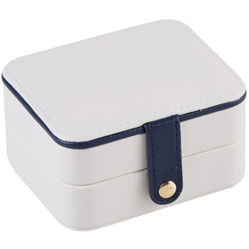 

Multiple Usage Mini Jewelry Box PU Magnetic Buckle Travel Earrings Necklace Ring Storage Case Jewelry Casket