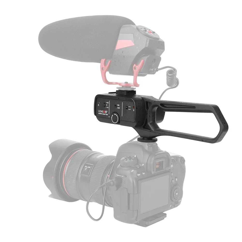 LENSGO D1L микрофон аудио адаптер регулятор частоты голоса для смартфонов DSLR камер