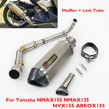 

For Yamaha NMAX155 NMAX125 NVX155 AEROX155 Slip on Motorcycle Exhaust Tip System Connecting Link Tube Pipe Exhaust System