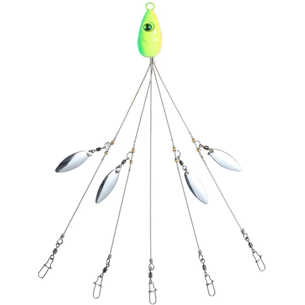 Teyssor 5 Arms Alabama Umbrella Rig Fishing Lure Bait Rigs with Barrel  Swivels for Bass Lures - AliExpress