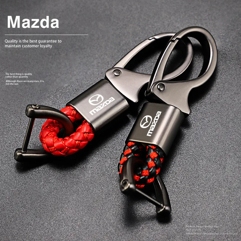 Premium Zinc Alloy Car Keychain Leather Key Ring For Mazda 2 3 5 6 CX3 CX4 CX5 CX7 CX8 CX9 CX30 MX30 323 M3 M6 Axela Atenza RX7 |