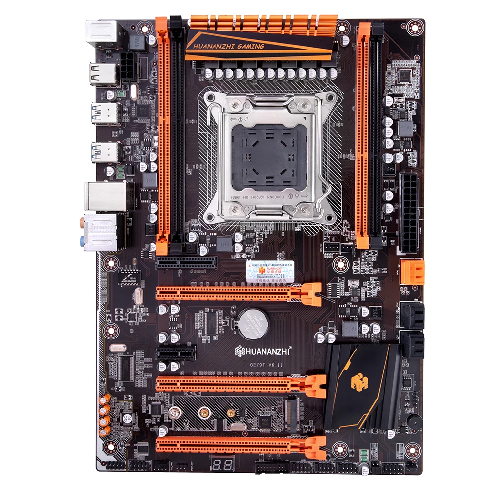 Комплект материнской платы HUANANZHI X79 Deluxe процессор Xeon E5 2660 C2 с кулером большой