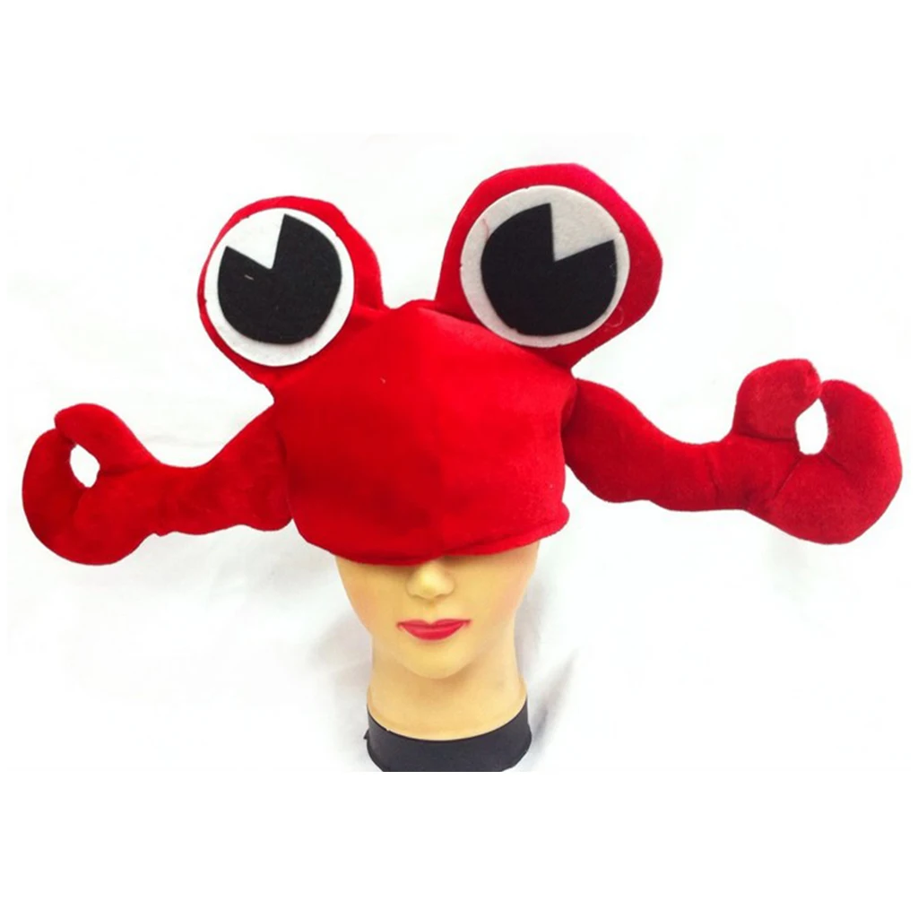 Cosplay Party Velvet Red Crab Hat Beautiful Hairstyles Fancy Dress