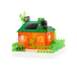 Детская головоломка самособранная Солнечная концепция дом игрушка зеленая электрическая Солнечная энергия концепция Дом головоломка