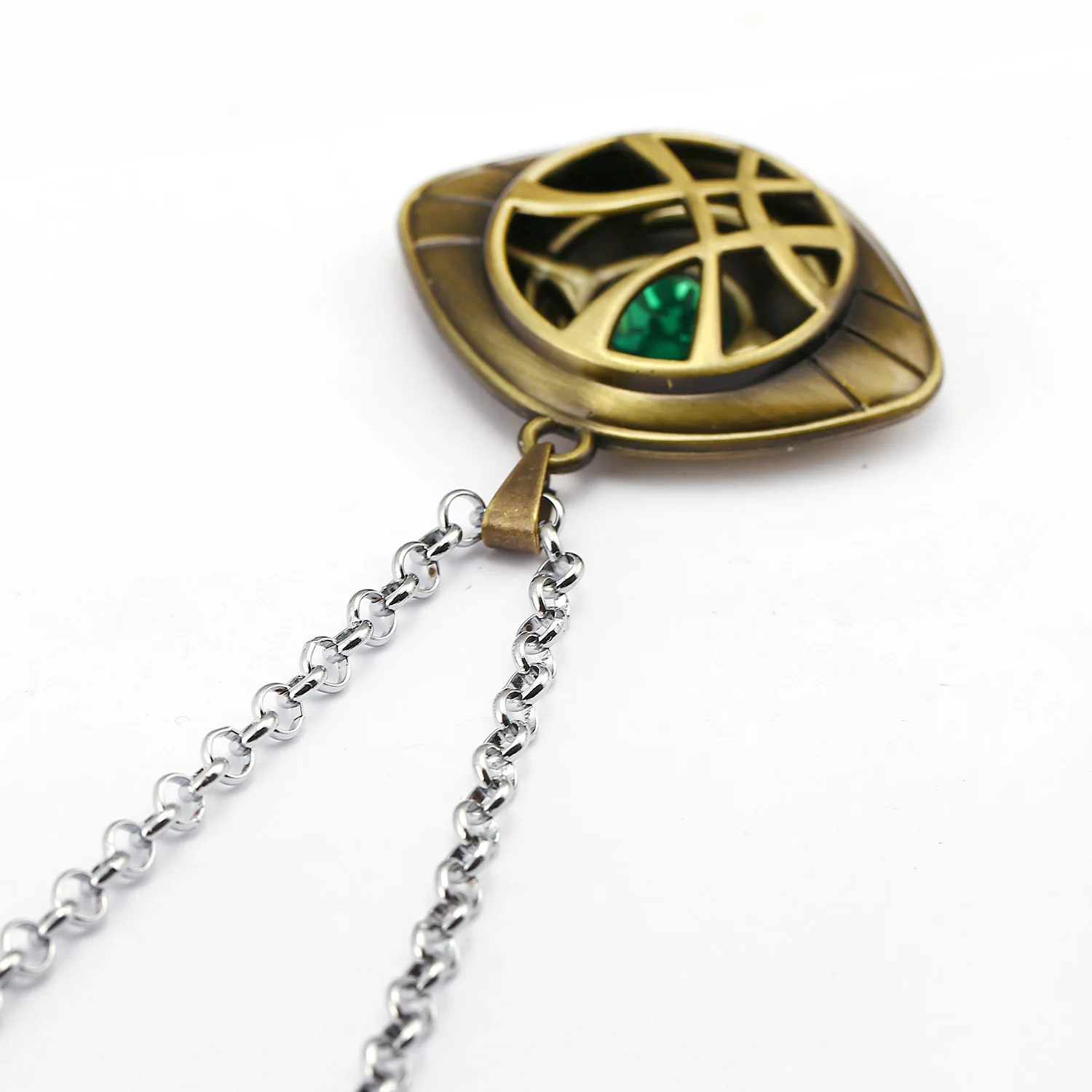

Marvel Avengers Doctor Strange Infinity Time Stones Necklace Keychain Figure Model Toys