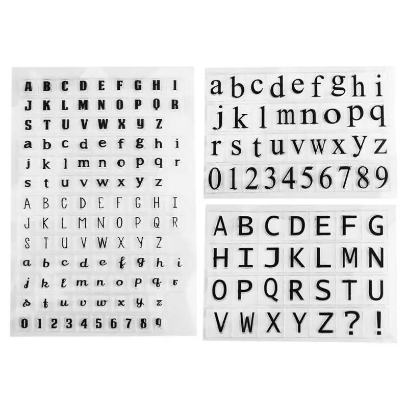 Прозрачные штампы с надписью на английском языке силиконовые прозрачные буквами