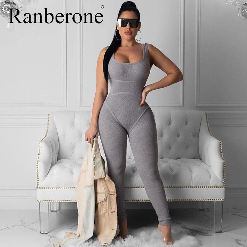 Женский однотонный спортивный комбинезон Ranberone женская уличная одежда для