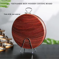 Placa de corte de madeira do ferro vermelho do vietnã da placa de corte do lado duplo pequeno anti-oídio placa de corte antibacteriana para a cozinha