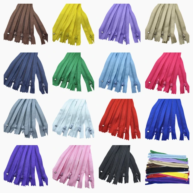 10pcs/lot Invisible Zippers Nylon for Tailor Sewing Crafts Clothing Sewing  Accessories Handcraft 18/25/30/40/50/60cm - AliExpress