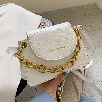 

Crocodile pattern Chain Tote bag 2020 Fashion New High-quality PU Leather Women's Designer Handbag Small Shoulder Messenger Bag