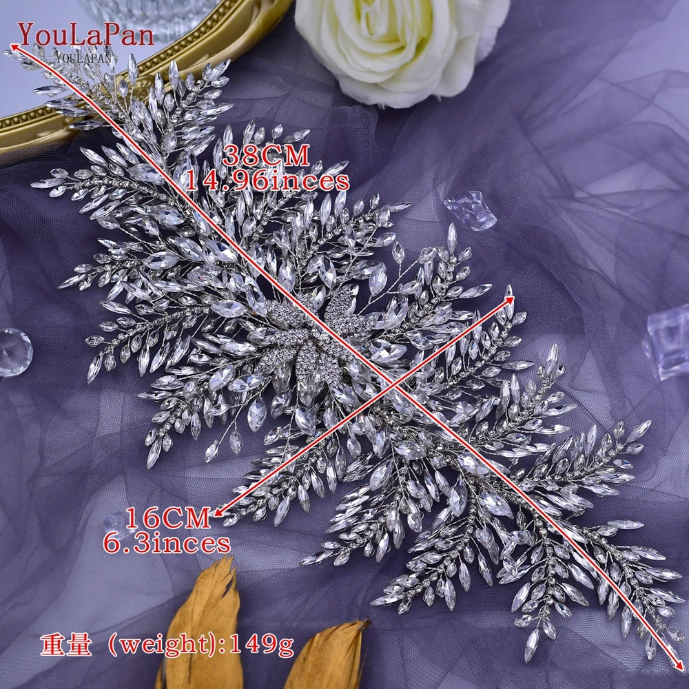 Bridal Hair Accessories Crown Headband Bridal Jewelry Set YouLaPan HP420 Wedding Accessories Bridal Headpieces Luxurious Banquet Jewelry Headdresses Bride Tiara and Crown Flower Headband