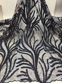 

African Lace Fabric 2018 Embroidered Nigerian Lace Fabrics High Quality French Tulle Lace Fabric For Wedding Dress