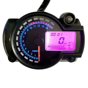 

Universal LCD Digital 15000rpm Motorcycle Speedometer Tachometer Odometer Easy to use and easy to start