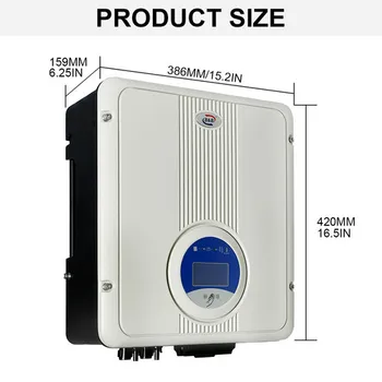 

ECO-WORTHY 1KW12V /2kW24V /5kW220V AC Pure Sine Wave Power Inverter w/ MPPT & Limiter for Solar System for factory roof system