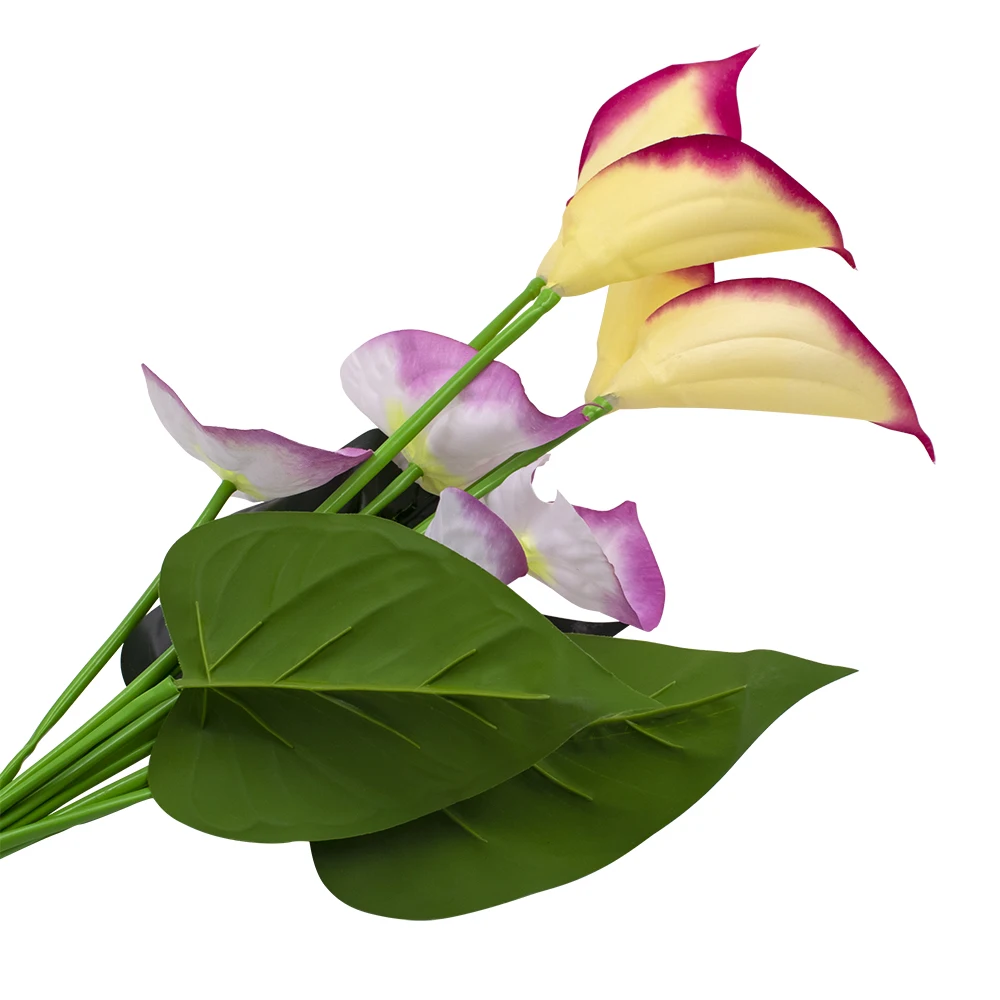 Искусственный Водонепроницаемый Калла подсветка для лилий Солнечный Калла Лилия лужайка светильник патио путь цветок газон светильник украшение Кол украшение для двора