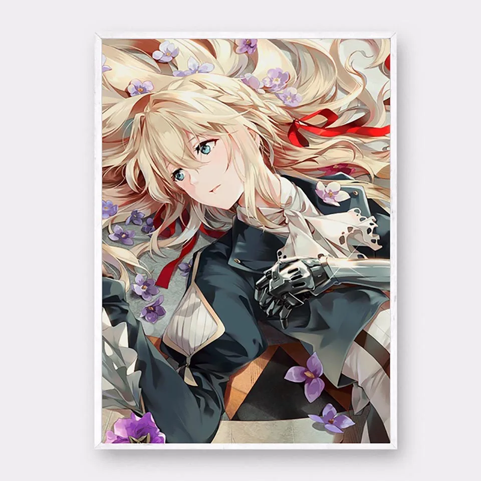 Embroidery-Diamond-Full-Square-Drill-5D-Anime-Violet-Evergarden-Picture-Home-Decor-Painting-Cross-Stitch-Wall