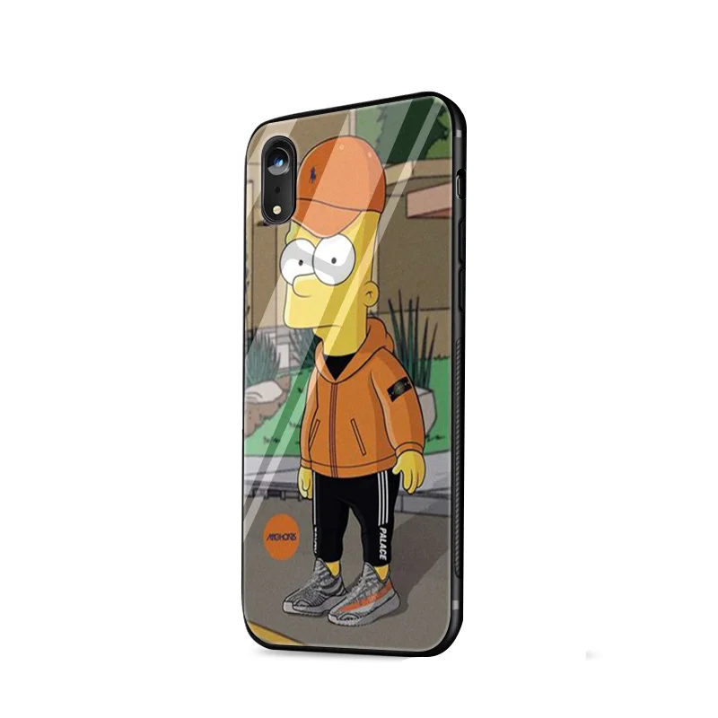 G9 Стеклянный чехол для телефона из ТПУ для iPhone 6, 6s, 7, 8 Plus, X, XR, XS, Max, 5, 5S, SE, чехол Симпсоны - Цвет: G9