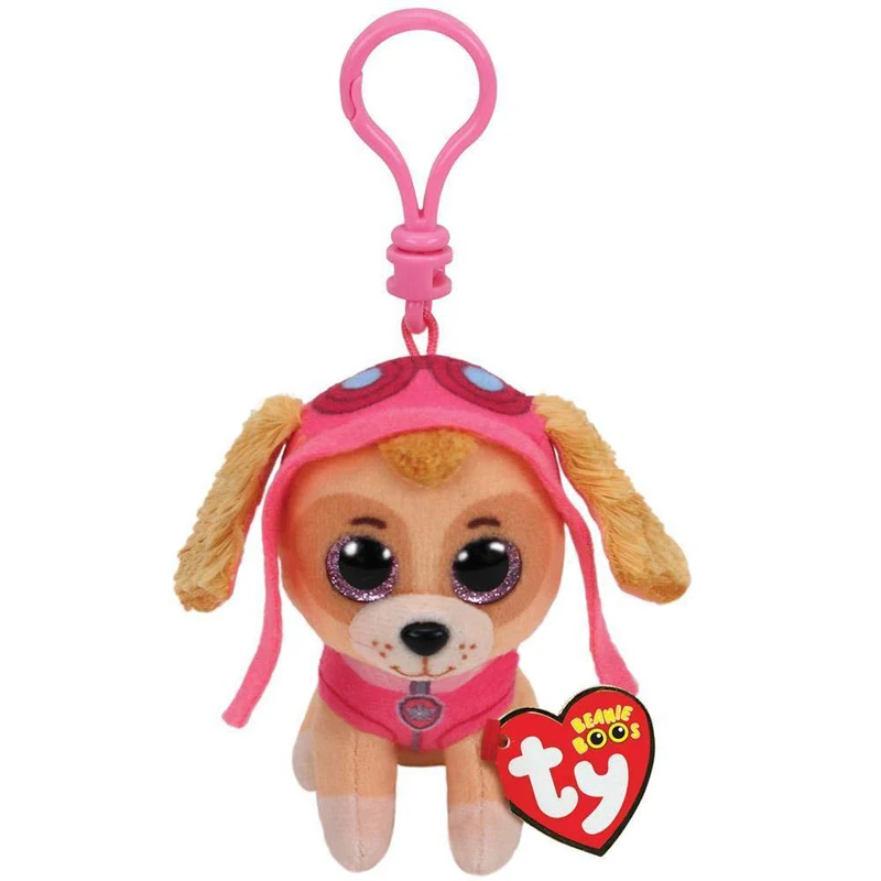 Ty Paw Patrol плюшевые игрушки животных Эверест Рокки Marshall Скай зума щебень погоня трекер собака кукла 15 см - Цвет: Skye Clip