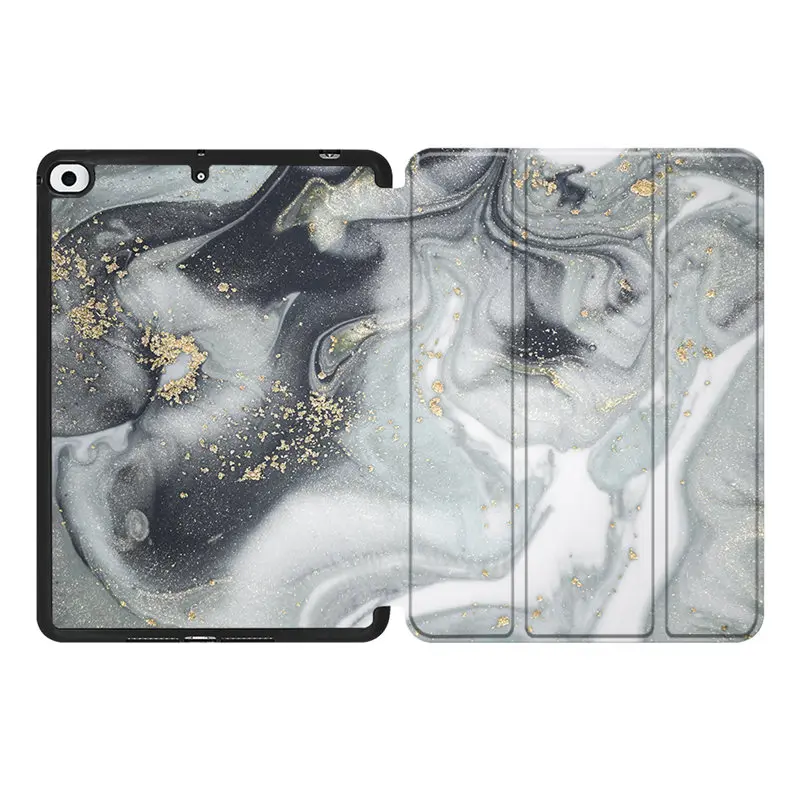 Чехол MTT для iPad Mini 4 Mini 5 7,9 '' с карандашом, мягкая задняя панель из искусственной кожи, откидная подставка, умный чехол, мраморный чехол для планшета - Цвет: IPBC09
