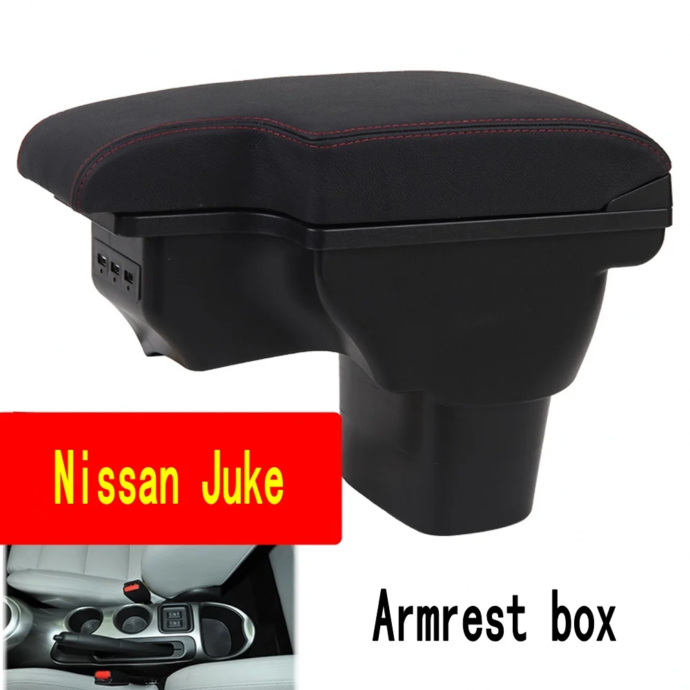 

For Nissan Juke Infiniti ESQ Armrest Box Arm Elbow Rest Center Console Storage with Phone Charging USB Interface Cup Holder