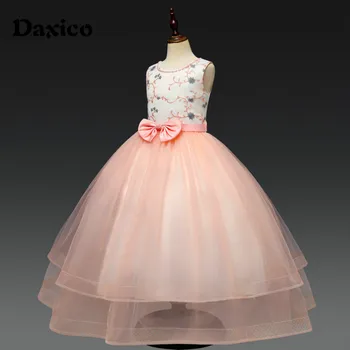 

Children Long Lace European and American Style Princess Dress Girl Thanksgiving Party Little Girls Clothing Toddler Tutu Dress