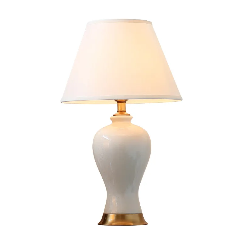 

Современная Белая/синяя фарфоровая диммер настольная лампа Свадебный декор Простой Модный керамический Настольный светильник для чтения дивана D69