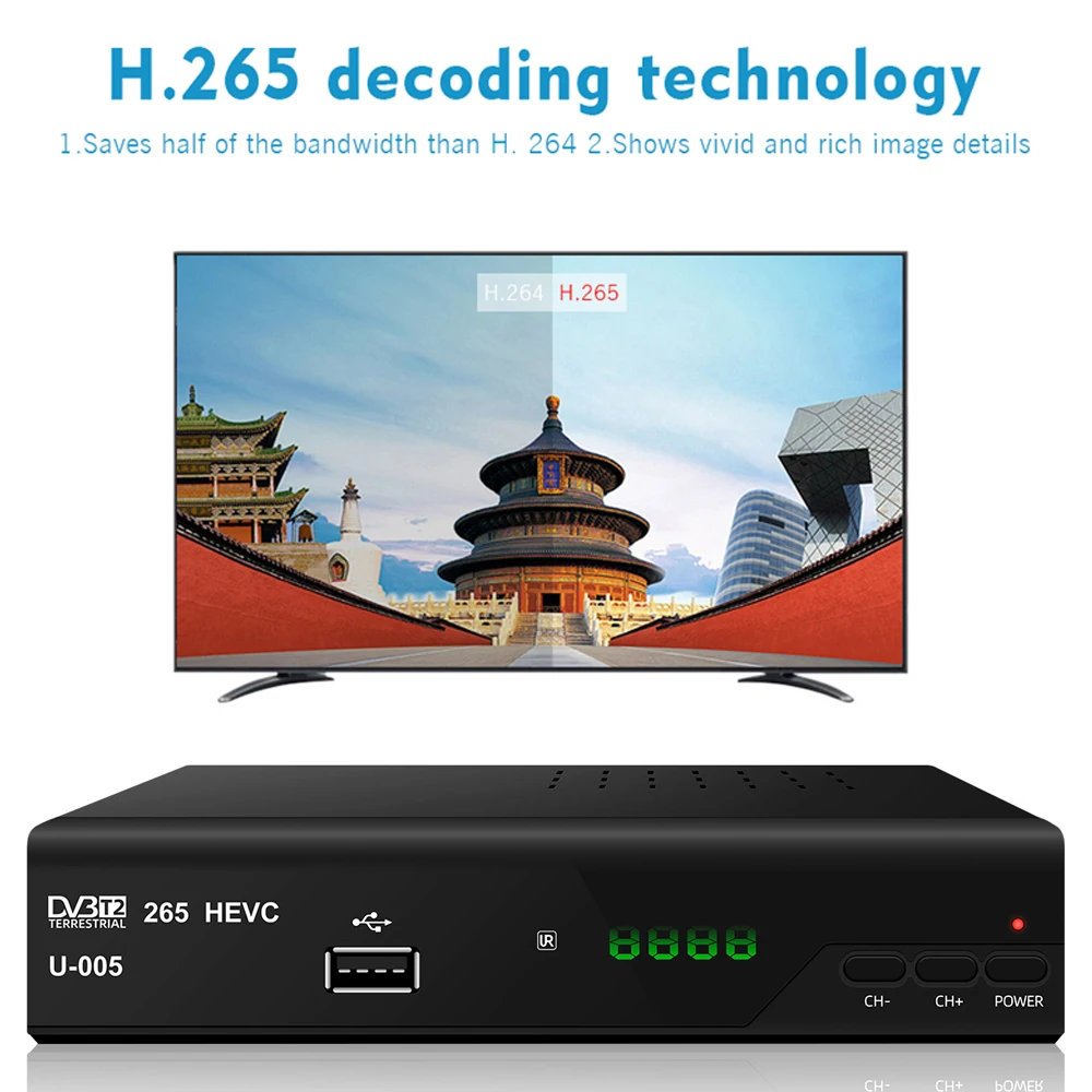com dvb-t MPEG-4 h.264 dvb t2 tuner hdmi-compatível + scart saída