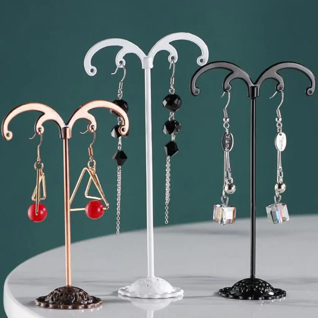 3X JEWELRY EARRING DISPLAY T-BAR STAND DISPLAY SHOWCASE DISPLAY EARRING STANDS