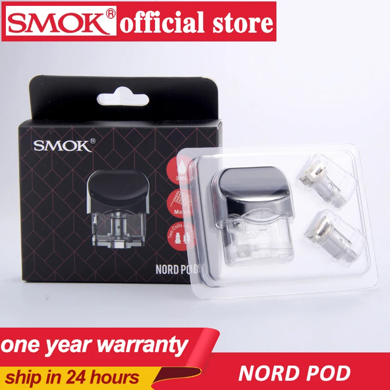 

SMOK NORD Pod Cartridge 3ml Capacity With Replacement 0.6ohm Mesh Coil And 1.4ohm Regular Coil For Smok Nord kit