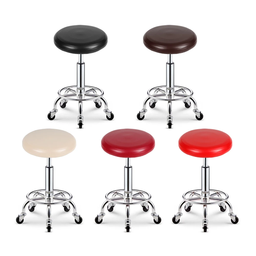 

New Round Elastic PU Leather Waterproof Stool Cover Synthetic For Bar Stool Seat Slipcover Dinning Chair