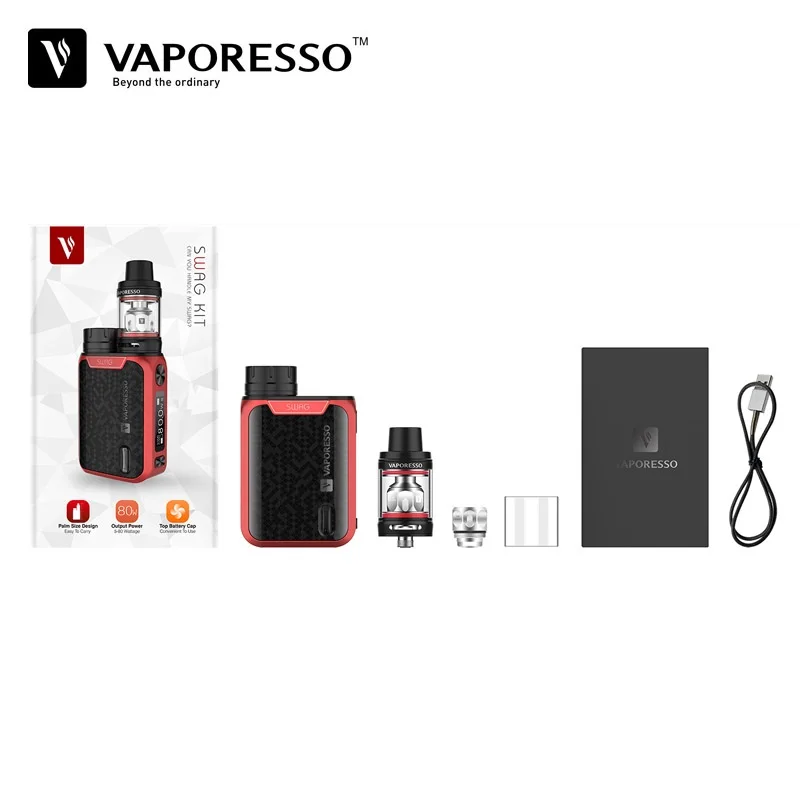 Набор электронных сигарет Vaporesso Swag 18650 TC бокс мод с баком для вейпа NRG 3 5 мл