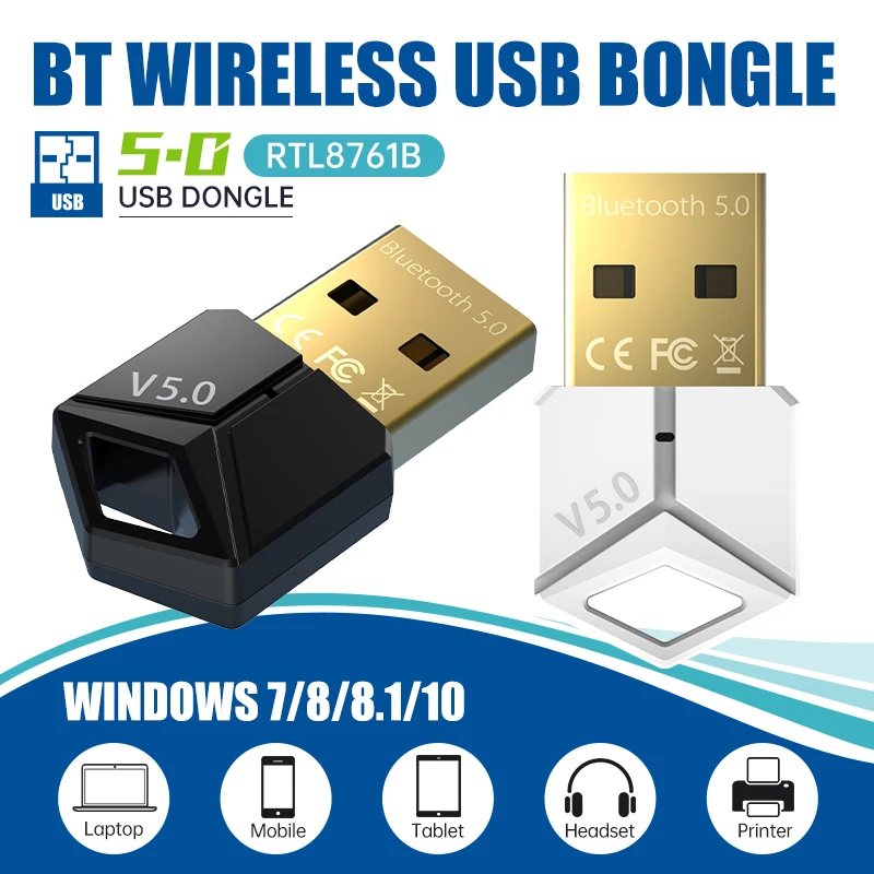 Bluetooth adapter Bluetooth audio receiver Bluetooth transceiver adapter Audio adapter Bluetooth aux adaptor RTL8761B Chip USB Receiver transmitter Bluetooth 5.0 Music Wireless audio adapter For PC Headset speaker Wireless mouse