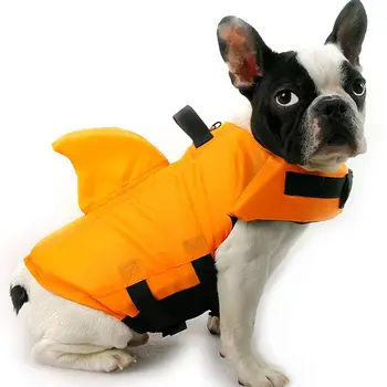 

Pet Dog Life Vest Summer Shark Pet Life Clothes Dogs Jacket Dog Safety Swimwear Pets Safety Swimming Suit Dogs Vest Clothes