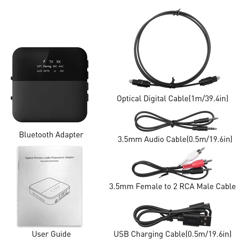 Bluetooth 5 0 o Adapter Bluetooth Transmitter Receiver for TV Laptop Stereo System Headphones Speakers