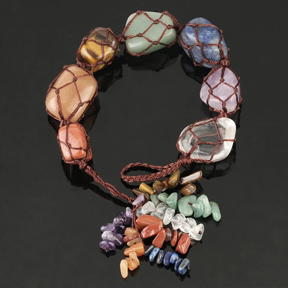 7 Chakra Tumbled Gemstone Tassel Chakra Natural Crystal Stone Car Pendant Hanging Ornament Stones For Car Home Decor 7 Chakra Tumbled Gemstone Tassel Chakra Natural Crystal Stone Car Pendant Hanging Ornament Stones For Car Home Decor