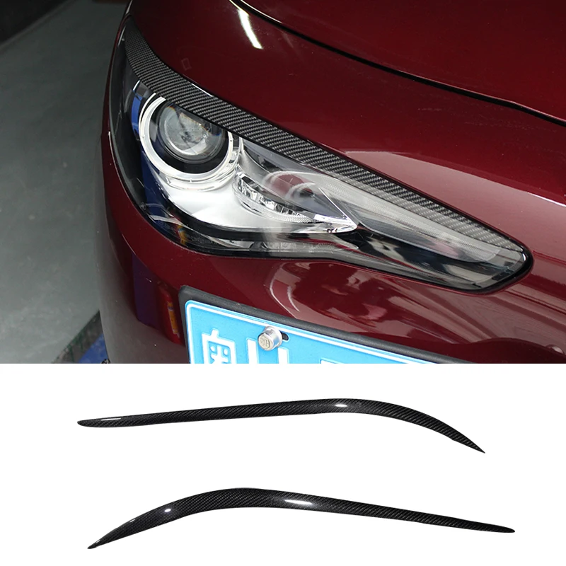 Передняя фара из углеродного волокна для бровей, веки для Alfa Romeo Giulia Quadrifoglio Sedan-, автомобильный стиль