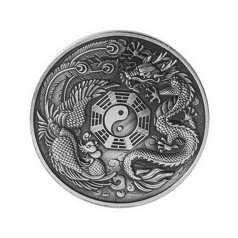 Памятная медаль Dragon and Phoenix Chengxiang памятная монета значки с животными коллекция