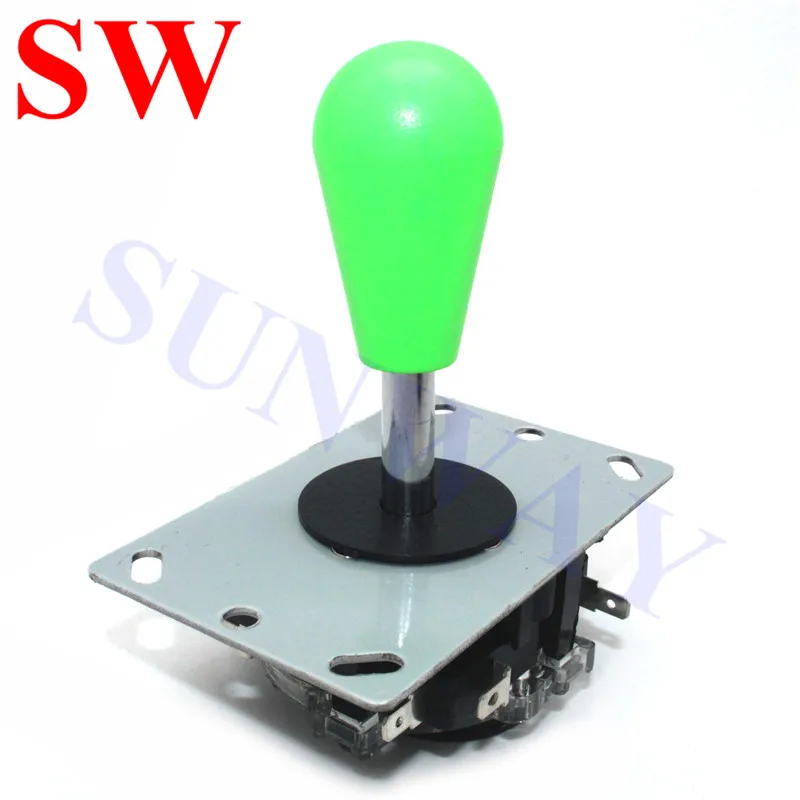Зеленый 1 шт./лот Красный овальный шар аркадная Sanwa стиль джойстик с микропереключателем 4/8 позиционный джойстик Боевая палка kitsas Jamma mahchine части - Цвет: Зеленый