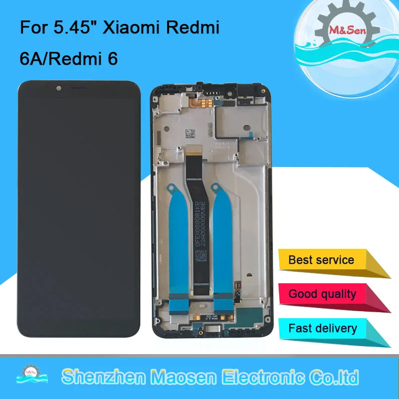 M& Sen для 5,4" Xiaomi Redmi 6A ЖК-дисплей+ сенсорный дигитайзер Рамка для Xiaomi Redmi 6 глобальная версия ЖК-дисплей