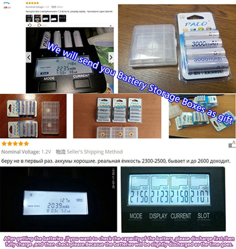 12 шт. AA 3000mAh 1,2 V качественная ni-mh аккумуляторная батарея AA 3000mAh PALO аккумуляторная батарея 2A Baterias Bateria батареи