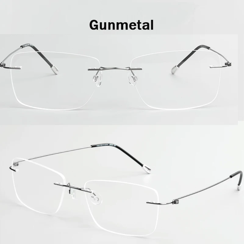 gunmetal Оправы для очков по рецепту для женщин, модные очки с прозрачными линзами, мужские очки без оправы для компьютера, мужские очки - Цвет оправы: gunmetal