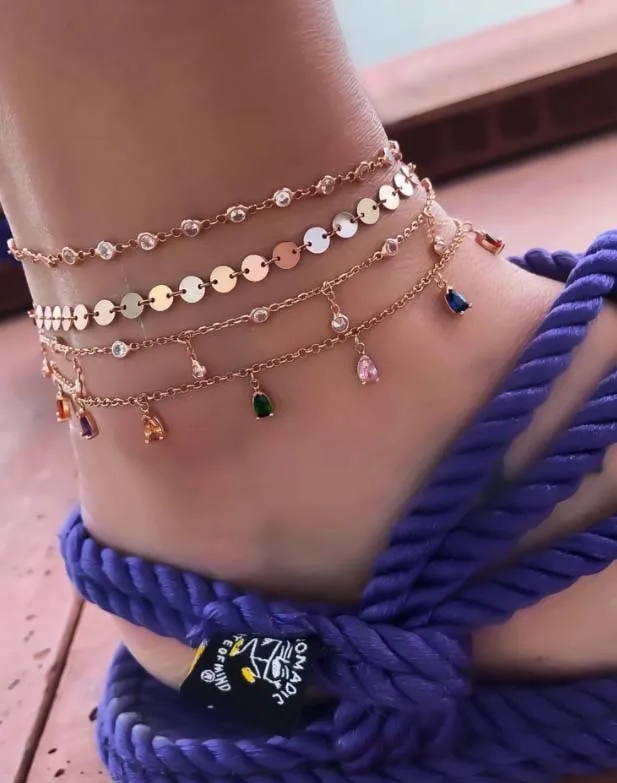 Bohemian Anklet for Women Gold Crystal Layers Foot Chain Ankle Sandals Barefoot Beach Leg Bracelet Halhal Jewelry Bohemian Anklet for Women Gold Crystal Layers Foot Chain Ankle Sandals Barefoot Beach Leg Bracelet Halhal Jewelry